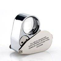 Portable Handheld Magnifier High-Definition Metal Materials Magnifying 40X Light Loupe Suitable for Diamond Jewellery Appraisal