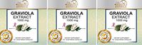 GRAVIOLA Extract 1000 mg 2 Capsules - 3 Bottles - 120 Vegetarian Capsules Per Bottle