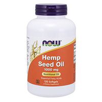 NOW Supplements, Hemp Seed Oil 1,000 mg, Essential Fatty Acids, Nutritional Oil, 120 Softgels