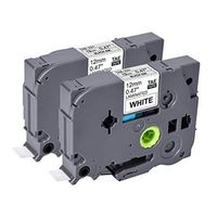 JoyPrinting TZe-231 Laminated P-Touch Tape | Compatible Standard Label Tape Replacement for Brother TZe231 TZ231 TZ 231，Black on White， (TZE231-2Pack)