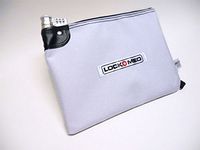 LockMed Fire Resistant Medication/Pill Bag w/Combination & Key Lock - Large