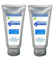 Wound Relief Colloidal Silver Gel 2-Pk with Aloe and Tea for ph Balancing, Care for Scrapes, Burns, Rash, Cysts, Infection, Fight Bacterial Conditions, 2-Pack