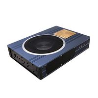 Soundstream RFMP8.0 350W Max 8 Inch 2 Ohm Underseat Car Subwoofer Enclosure W/Built-in 2-Channel Amplifier and Remote Gain Control