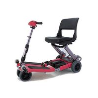 FreeRider USA - Luggie Standard - Compact Lightweight Foldable Scooter - 4-Wheel - Red