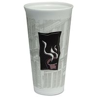 DCC20X16TWN - Uptown Thermo-Glaze Hot/Cold Cups, Foam, 20 Oz, Red/Black/Gray