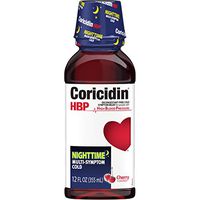 Coricidin HBP Nighttime Multi-Symptom Cold Liquid Cherry 12 oz (Pack of 11)