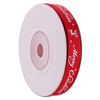 XYanXXX Fabric Ribbon,9m Merry Christmas Letter Print Balloon Satin Ribbon Rolls for Gift Package Wrapping, Hair, Wedding, Festival Party Decoration Red