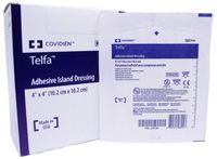 Telfa Adhesive Island Wound Dressing 4" x 4" - Box of 25