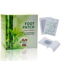 Novobey Natural Bamboo Vinegar Extract Foot Pads, Promote Blood Circulation & Metabolism, Stress Relief, Acne Remover, Better Sleep, Healthy Feet Foot Care 50 Pcs/Box