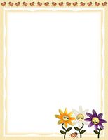 Ladybugs & Flowers Stationery Printer Paper 26 Sheets