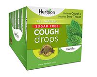 Herbion Naturals Sugar Free Cough Drops 108 Counts Mint Flavor (Pack of 6, 18 Counts per Pack)