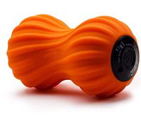 AMGJK Vibrating Peanut Massage Ball - Rechargeable Muscle Roller for Trigger Point Therapy, Deep Tissue Massage, Myofascial Release and Sports Recovery (Orange)