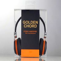 Fashion Over Head Stereo Hands Free 3.5mm Audio Plug Plus Headset with In-line Microphone (Orange)
