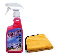 McKee's 37 CAR-400 Carolina Home and Patio Tile Sealer and Polish for Stone, Granite, Marble | Streak Free Finish That Cleans Up Easily (Includes Microfiber Towel), 22 oz.