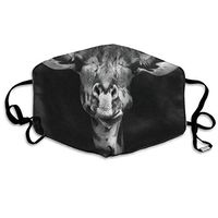 Face Mask Giraffe Black White Inspiring Cycling Half Face Earloop Dust Mask for Men
