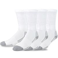 TeeHee Viscose from Bamboo Diabetic Crew Socks 3-Pack (10-13, HT Grey)