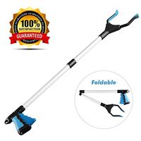Grabber Reacher Tool, Reacher Grabber, Grabber Tool for Elderly, 32" Foldable Litter Picker, Garden Grabber, Arm Extension, Lightweight Mobility Aid, Extender Gripper Tool (Blue)