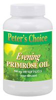 Peter's Choice Evening Primrose Oil 180 Liquid Softgels (500mg) - No fillers or Artificial Ingredients - Non-GMO & Gluten Free, Helps to Fight Aging & Free Radical Damage