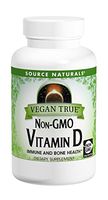 Source Naturals Vegan True Non-GMO Vitamin D 1000IU, Immune & Bone Support - 60 Tablets