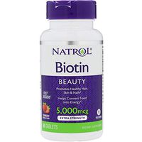 Natrol Biotin 5,000mcg Fast Dissolve, 90 Tablets (Pack of 2)