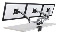 Cotytech DM-GST13-C Triple Monitor Desk Mount Spring Arm Clamp Base - Silver