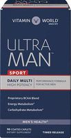 Vitamin World Ultra Man Sport Daily Multivitamin | Feat. Selenium, Vitamins B, C, E, Magnesium | Health & Wellness Multi-Supplement for Overall Wellness for Active Men, 90 Caplets