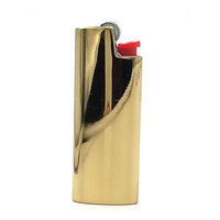 Lucklybestseller Metal Lighter Case Cover Holder Gold Color for BIC Mini Size Lighter J5
