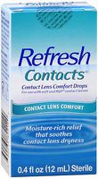 Refresh Contacts Contact Lens Comfort Moisture Drops - 0.4 oz, Pack of 3