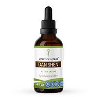 Dan Shen Tincture Alcohol Tincture Extract, Organic Red Sage (Danshen, Salvia Miltiorrhiza) Dried Root Tincture Supplement (4 fl oz)