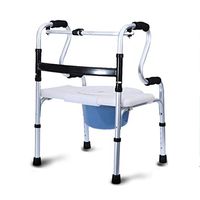 Walking Aids Folding Aluminum Alloy with Sitting Board Drive and Wheels for Elderly, Seniors, Handicap, Disabled,Max 180 kg (400 lbs),[Contain Accessory]