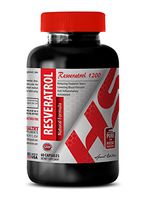 Red Wine Extract - RESVERATROL RED Wine Extract 1200 MG - Boost Athletic Performance (1 Bottle)