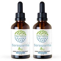 Sarsaparilla A120 (2pcs) Alcohol Herbal Extract Tincture, Super-Concentrated Organic Sarsaparilla (Hemidesmus indicus) Dried Root (2x4 fl oz)