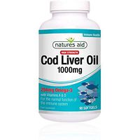Natures Aid Cod Liver Oil (High Strength) 1000mg 90 Softgels