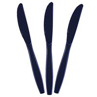 JF World True Navy Blue Premium Plastic Knives 48ct