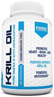 Krill Oil 1000mg with Astaxanthin 120 Caps Omega 3 6 9 - EPA DHA - 100% Purified, Mercury Free and Wild Caught - Non GMO - Gluten Free - Pure Krill Oil - Mega Dose Phospholipids (120 Capsules)