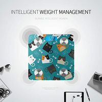 Cartoon Cute Cat Weight Scale Body Fat Bodyweight Scale Body Scale Digital Weight Tracks 8 Key Compositions Analyzer Sync with Fitness Apps 400 Lbs