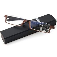 Half-Rim Reading Glasses Men/Women - Blue Light Blocking Computer Readers Lightweight Spring Hinges Blue Screen Eyeglasses +1.75