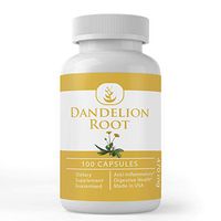 Dandelion Root, 100 Capsules 470 mg Servings, 100% Pure & Natural, Non-GMO, Lab Verified, No Filler, Additives, or Artificial Flavor, Made in USA, Satisfaction Guaranteed by Pure Organic Ingredients