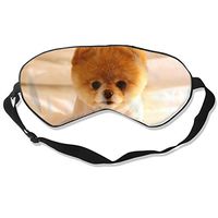 Lovely Pomeranian Sleep Eye Mask for Sleeping, Blockout Blindfold with Adjustable Strap, Good Night Eyeshade for Women Men, Travel & Naps & Yoga Meditation & Shift Work, Insomnia Puffy Eyes