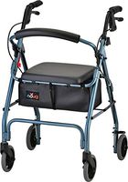NOVA GetGo Classic Rollator Walker (Standard Size), Rolling Walker for Height 5’4” - 6’1”, Seat Height is 22.25”, Color Blue