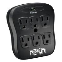 Tripp Lite 6 Outlet Surge Protector Power Strip, Direct Plug in, Black, Lifetime Limited Warranty & $10,000 Insurance (SK6-0B)