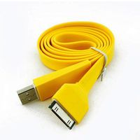 Pink Noodle Flat Dock Connector to Charging USB Sync Data Cable For Apple iPod Classic 80GB, 120GB, 160GB