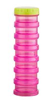 Round Sealed Bottle 7 Days Plastic Pill Box Bottle Packing Box Pink