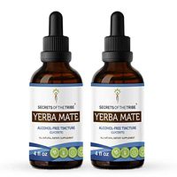 Yerba Mate Alcohol-Free Liquid Extract, Organic Yerba Mate (Ilex paraguariensis) Dried Leaf Tincture Supplement (2x4 FL OZ)