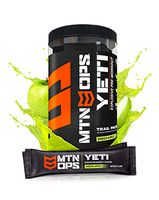 MTN OPS Yeti Monster Pre-Workout Powder Energy Drink, 20 Single-Serving Trail Packs, Green Apple