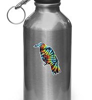 Rainbow Tie Dye Crow - Raven - Vinyl Decal for Water Bottle | Thermos Copyright © Yadda-Yadda Design Co. (2.75"w x 2.25"h) (RAINBOW TIE DYE)