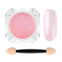 Meidexian888 Nail Brocade Powder Fireworks Magic Mirror Powder Nail Shine Powder+1PC Sponge Stick (D)