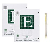 Roaring Spring Engineering Filler, 8.5 x 11 Inches, Green, 500 Sheets, 2-Pack (2)