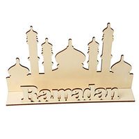 Roysberry Wooden Hanging Ornament, Wooden Eid Wooden Sign Word Plaque Wall Art Craft Alphabet Home Decor Craft Wooden Letters Home Decoration