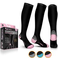 Compression Socks for Men + Women- Graduated, Knee High, Athletic Fit, 20-30mmHg-Medical-Grade Pain-Relief, Better Circulation for Pregnancy, Nursing, Varicose Veins, Swelling, Flight Travel & More